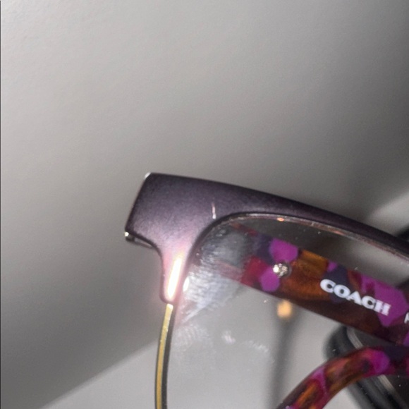 Coach Eyeglasses Frames HC5074 / 9241 (Satin Prpl Gold/Prpl Confetti) 52•17•135 - Picture 14 of 15